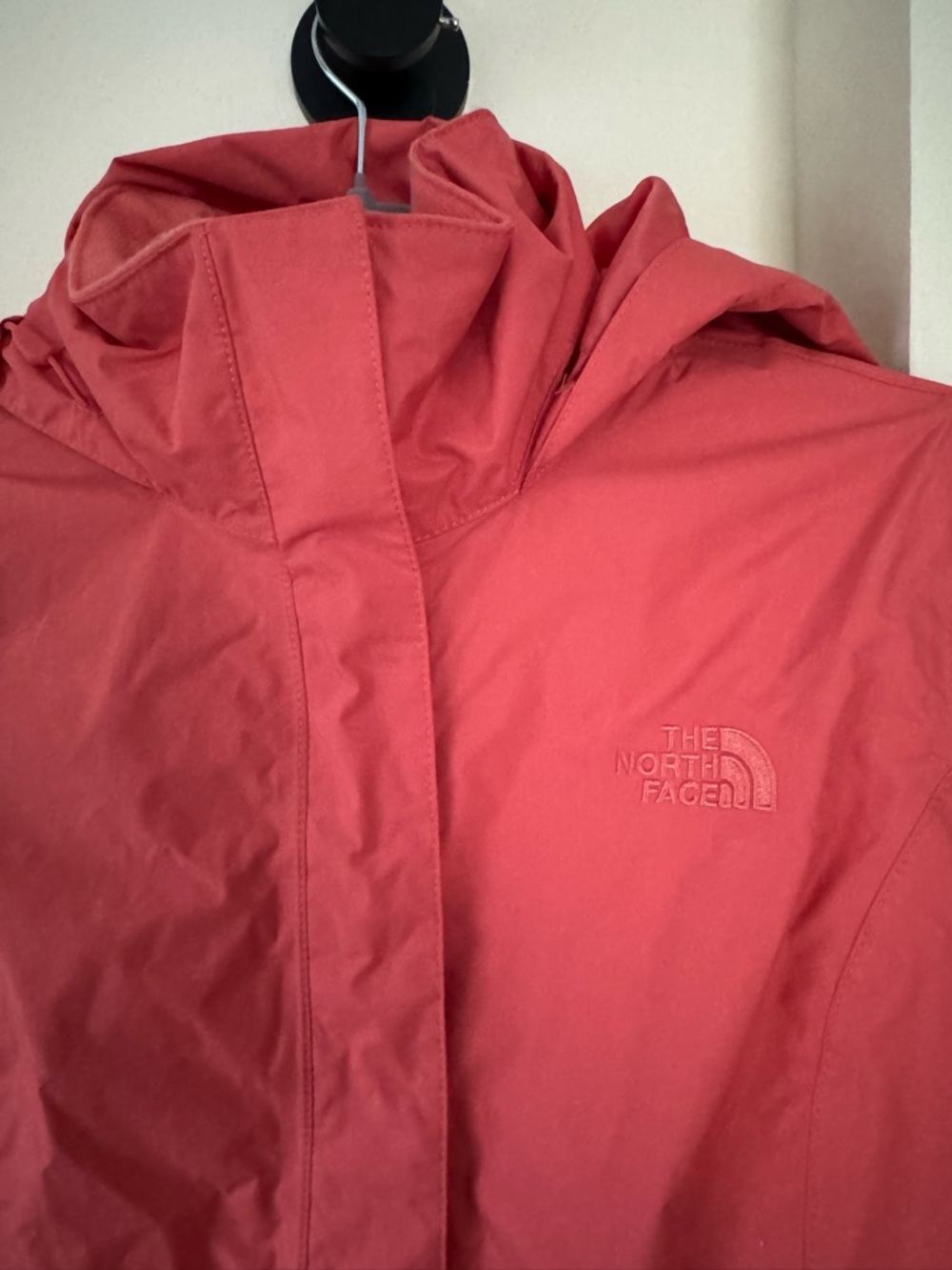 The North Face Coral-Red Hooded Rain Jacket - Picture 2 of 10